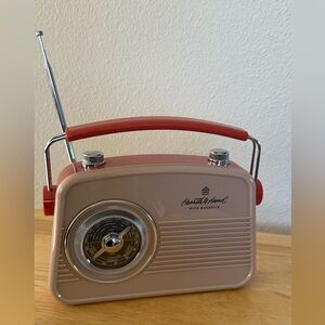 Hearth and Hand With Magnolia Portable Retro Bluetooth AM/FM Radio -Tonal Orange